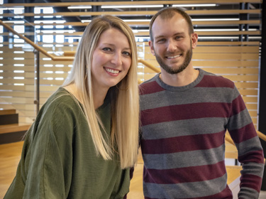 Whitney and Elliot Hoff smiling.