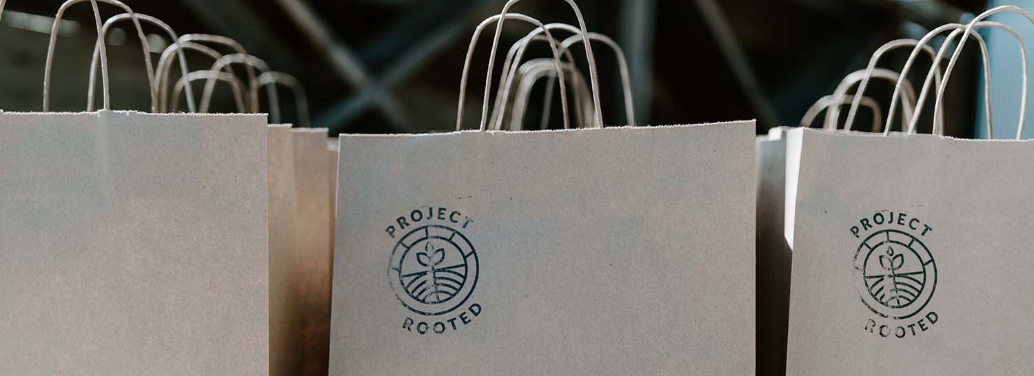 Project Rooted paper sacks