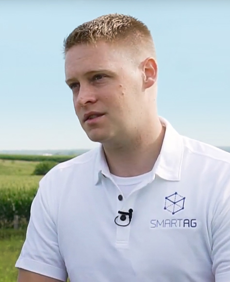 Colin Hurd in front of a field