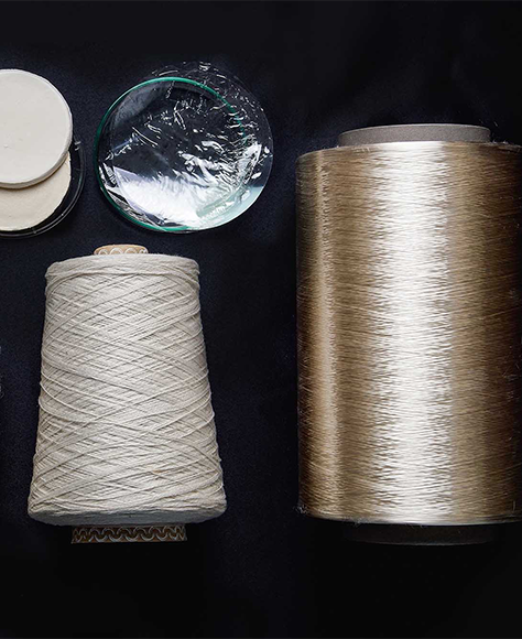 A few of the materials made through Spiber's fermentation process