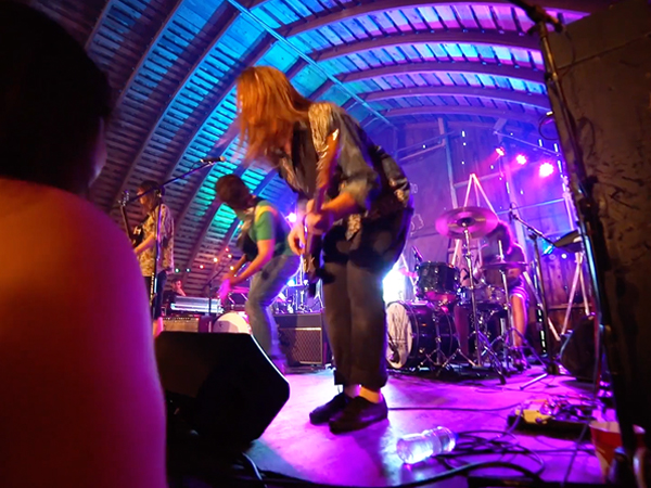 Band playing on stage.